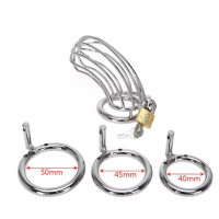 COCK BLOCKED "CHRIS" SILVER COCK CAGE